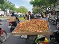 Southeast Asia Vietnam Central Hue City Local Fresh Fruit Market Vietnamese Strawberry Strawberries berries Farmers Bargain Trade 