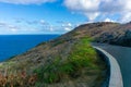 Southeastern coastline of Oahu, Hawaii, from Makapu\'u Point lighthouse trail Royalty Free Stock Photo