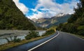 The Southern Alps peaks in New Zealands West coast