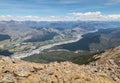 Southern Alps peaks with Wairau River near Nelson Lakes National Park in New Zealand Royalty Free Stock Photo