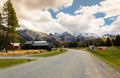 Southern alps views Mount Cook, Mount Aspiring from  a road right before sunset, New Zealand, southern island, Canterbury Region Royalty Free Stock Photo