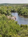 Southern Bug river landscape in Migeya, Ukraine.