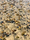 Southern California coastline pebbles Pacific Ocean