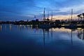 Sailboats sunset Long Beach Harbor