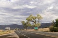 Southern California, highway 79, storm clouds, wet pavement Royalty Free Stock Photo