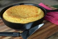 Southern Cast Iron Skillet Corn Bread Royalty Free Stock Photo