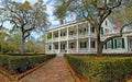 Southern Mansion with brick walkway Royalty Free Stock Photo