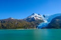 The southern coast of Chile presents a large number of fjords and fjord-like channels from the latitudes of Cape Horn Royalty Free Stock Photo