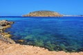 The Southern coast of Sant Antoni de Portmany, in Ibiza Island,