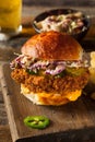 Southern Country Fried Chicken Sandwich Royalty Free Stock Photo