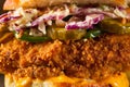 Southern Country Fried Chicken Sandwich Royalty Free Stock Photo