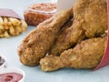 Southern Fried Chicken In A Box With Fries Royalty Free Stock Photo