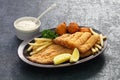 Southern fried fish plate Royalty Free Stock Photo