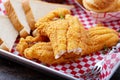 Southern fried fish with toast Royalty Free Stock Photo