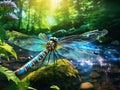 Southern Hawker Dragonfly Nymph Made With Generative AI illustration