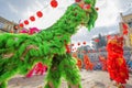 Southern Lion Dance at Eye Opening ceremony, Lady Thien Hau pagoda, Vietnam