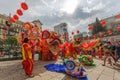 Southern Lion Dance at Eye Opening ceremony, Lady Thien Hau pagoda, Vietnam