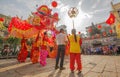 Southern Lion Dance at Eye Opening ceremony, Lady Thien Hau pagoda, Vietnam