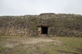 The neolithic cairn of Gavrinis 3500 BC in bretagne Royalty Free Stock Photo