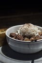 Southern Red Beans and Rice with Sausage Dinner Royalty Free Stock Photo