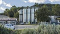 Outdoor fermentation tanks in the Southern Rhone