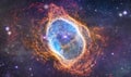 Southern Ring Nebula. Space collage from JWST. James webb telescope research of galaxies. Deep space. Elements of this image furni