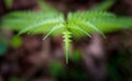 Southern shield fern, Thelypteris kunthii or Dryopteris normalis, is an adaptable and easy to grow deciduous native fern Royalty Free Stock Photo
