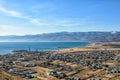 Southern shore of Lake Baikal, Khamar-Daban Range and village Kultuk
