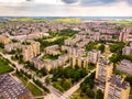 Southern Siauliai city buildings neighborhood panorama in Lithuania Royalty Free Stock Photo
