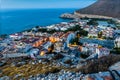 The southern side of Castell de Ferro, Spain viewed from the fort overlooking the town at sunrise