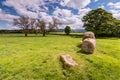 Southern side of stone circle Royalty Free Stock Photo