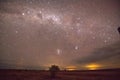 Southern sky stars. Milky Way, Eta Carinae, Magellanic Clouds and Southern Cross