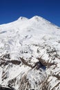 Southern slopes of Mount Elbrus, Prielbrusye, Caucasus Royalty Free Stock Photo