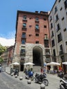 Southern stairway and gate to Plaza Mayor in Madrid Royalty Free Stock Photo