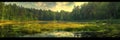 Southern Swamps, Beautiful Swamp, Natural Bog, Marsh, Mire, Southern Wetland, Morass Royalty Free Stock Photo
