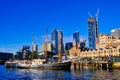 Southern Swan Tall Ship and City Buildings, Sydney harbor, Australia