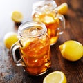 Southern sweet tea in a rustic jar Royalty Free Stock Photo