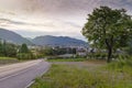 Southern Switzerland, Canton of Ticino. Chiasso town in the morning Royalty Free Stock Photo