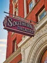 Up close Southern Theater sign in downtown Columbus Oh