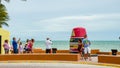 Southernmost Point Key West Florida tourists lining for photos Royalty Free Stock Photo