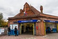 Southfields underground train station. The main entrance.