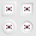 SouthKorea neumorphic graphic and label set