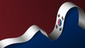 SouthKorea ribbon flag background