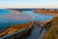 Southport Beach Steps, at Sunset Royalty Free Stock Photo