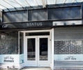 Closed abandoned cafe bar and clothing store on Lord street in Southport