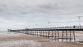 Southport Pier at low tide Royalty Free Stock Photo