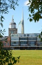 Southsea. Hampshire. Spinnaker and the cathedral.