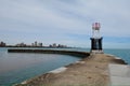 Southside of North Avenue Breakwater Light Tower Royalty Free Stock Photo