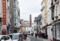 Southside Street view in Plymouth with historic buildings and restaurants, UK