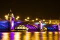 Southwark bridge at Christmas, London Royalty Free Stock Photo